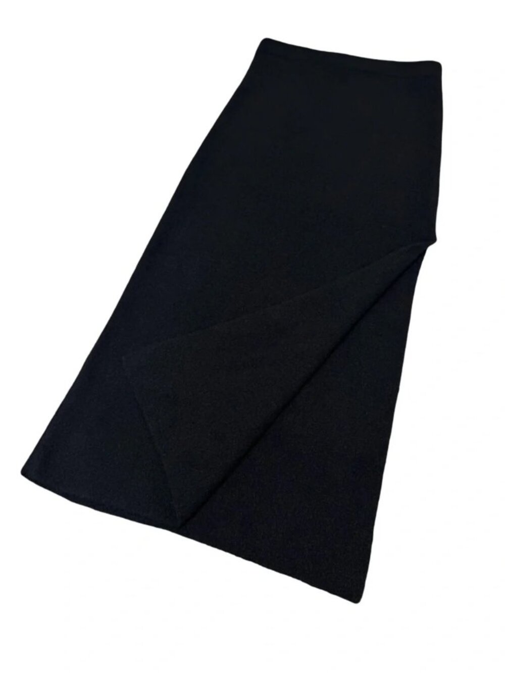 Wilfred Free Size Small Black Knit Midi Skirt Nylon Elastic Waist Minimalist S - Picture 3 of 7